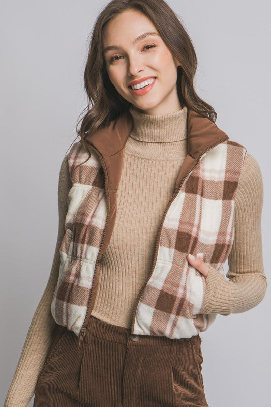 Have It Your Way Full-zip Reversable Puffer Vest