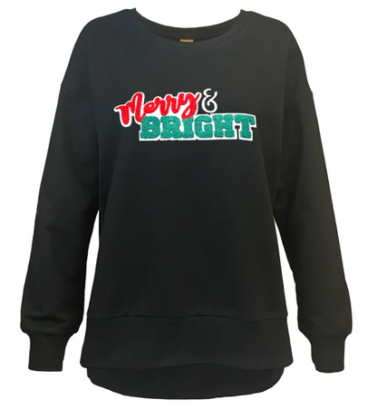 Merry and Bright FRENCH TERRY BOXY FLEECE