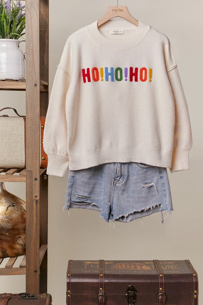 Christmas Oversize Christmas Sweater with Lettering