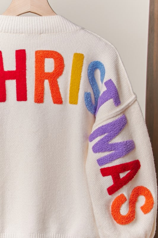 Christmas Oversize Christmas Sweater with Lettering