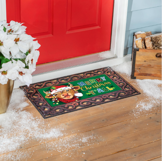 Merry Highland Cow Sassafras Switch Mat