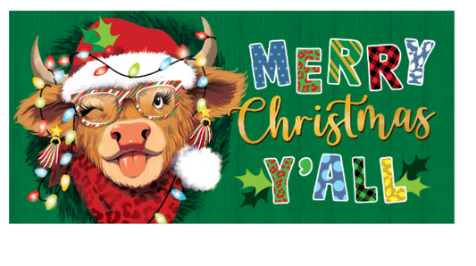 Merry Highland Cow Sassafras Switch Mat