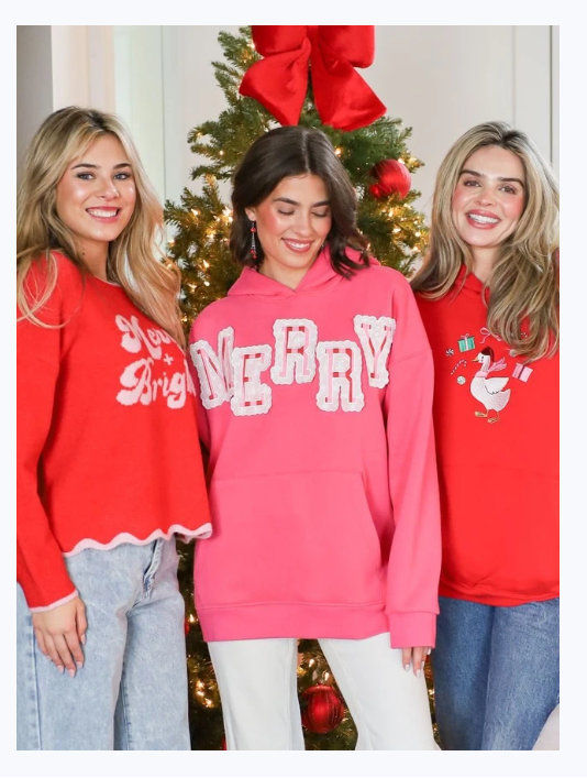simply southern - The Merry Holiday Appliqué Hoodie