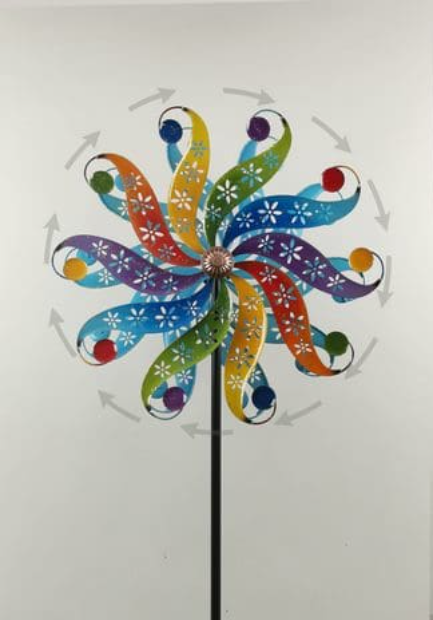 Metal Multi Color Spinner 79"H