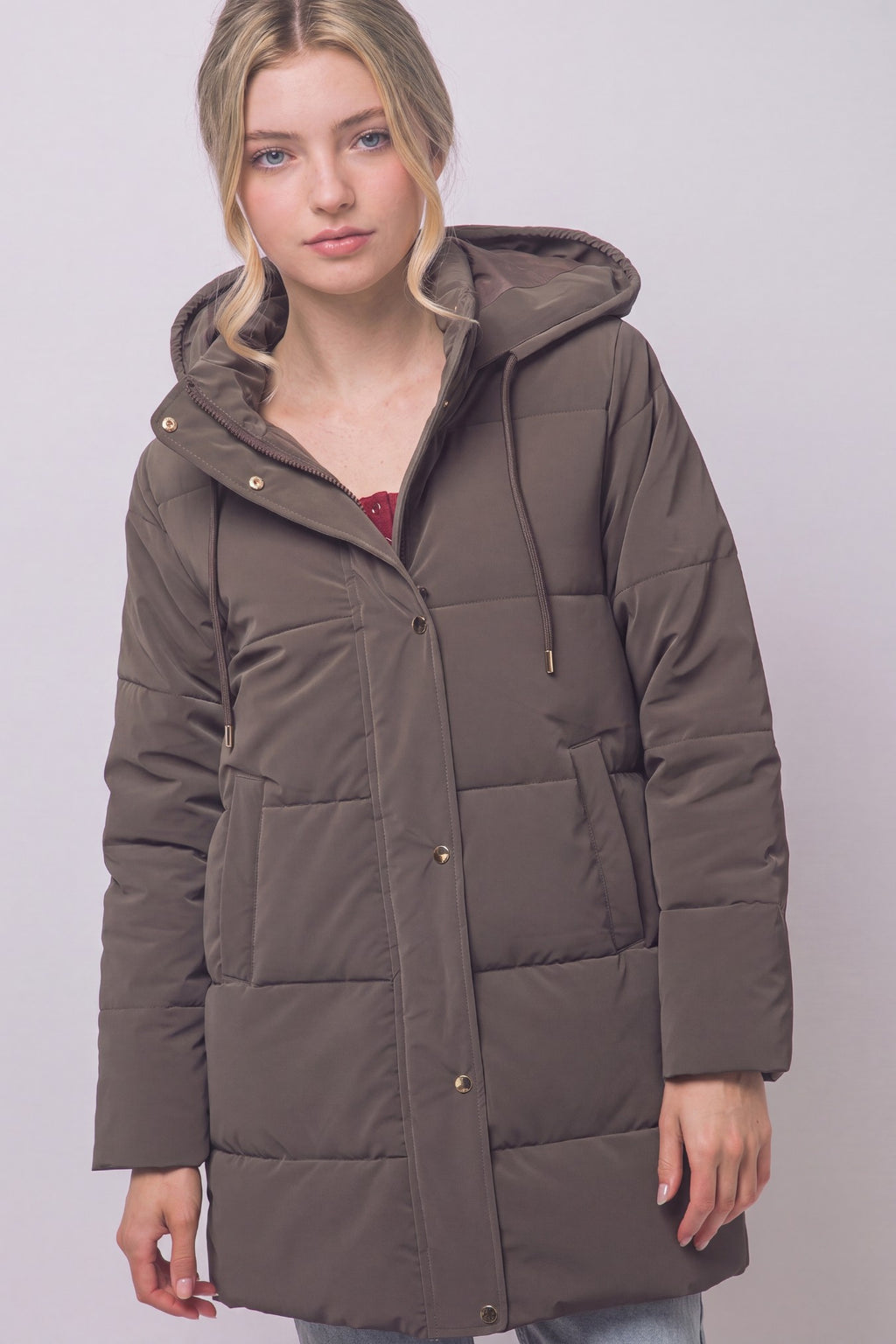 Mid-length Hooded Puffer Coat