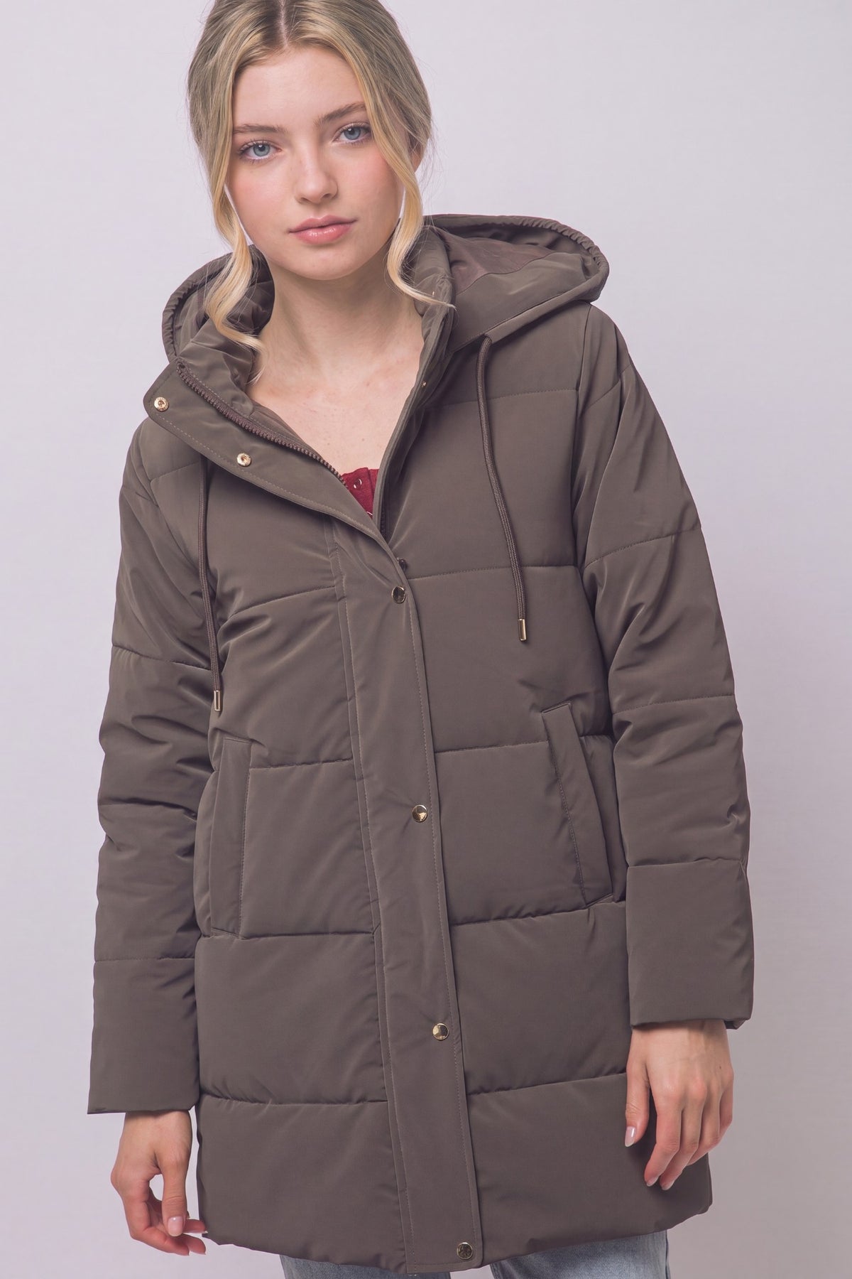 Mid-length Hooded Puffer Coat