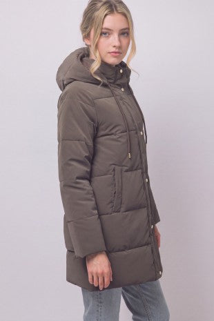 Mid-length Hooded Puffer Coat