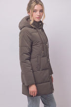 Mid-length Hooded Puffer Coat