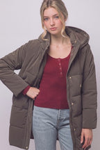 Mid-length Hooded Puffer Coat