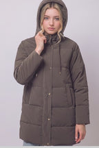 Mid-length Hooded Puffer Coat