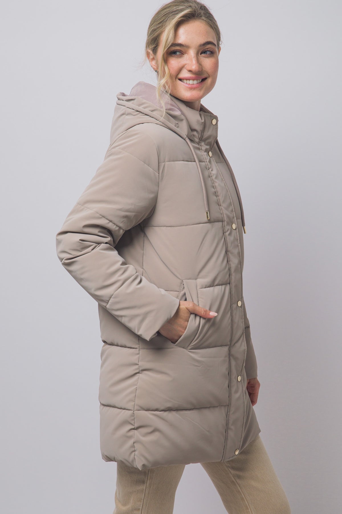 Mid-length Hooded Puffer Coat