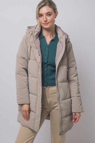 Mid-length Hooded Puffer Coat