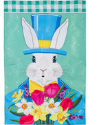 Mister Easter Bunny Applique Flag