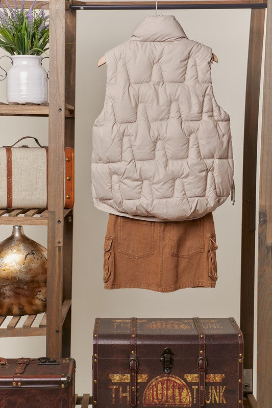 Tricia Mock Neck Puffer Vest