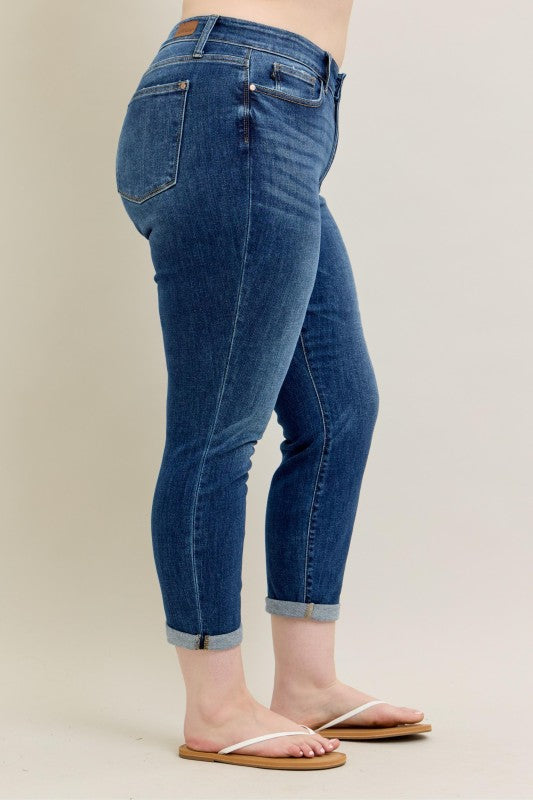 Judy Blue MR Core Mid-rise Cuffed Boyfriend Jean
