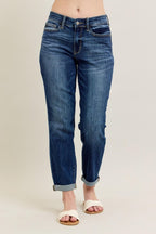 Judy Blue MR Core Mid-rise Cuffed Boyfriend Jean