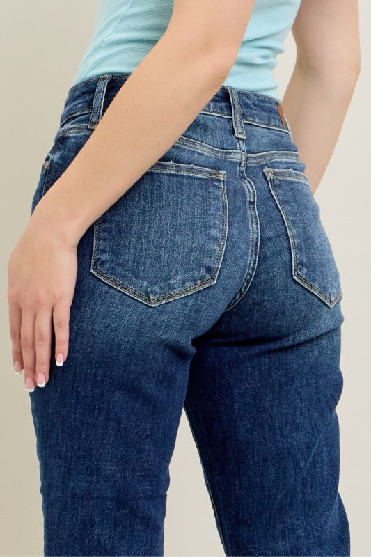 Judy Blue MR Core Mid-rise Cuffed Boyfriend Jean