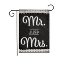 Mr. & Mrs. Wedding Burlap Garden Flag
