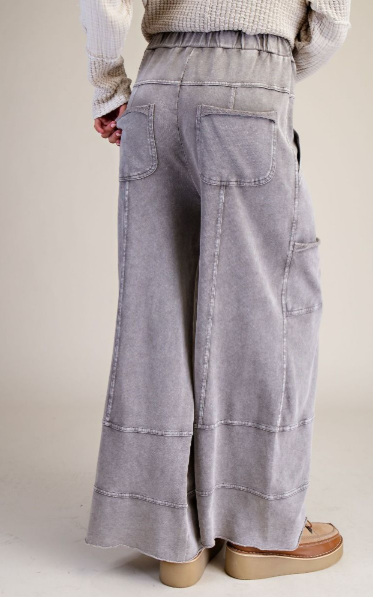 Easel Mineral Washed Terry Knit Sweatpants