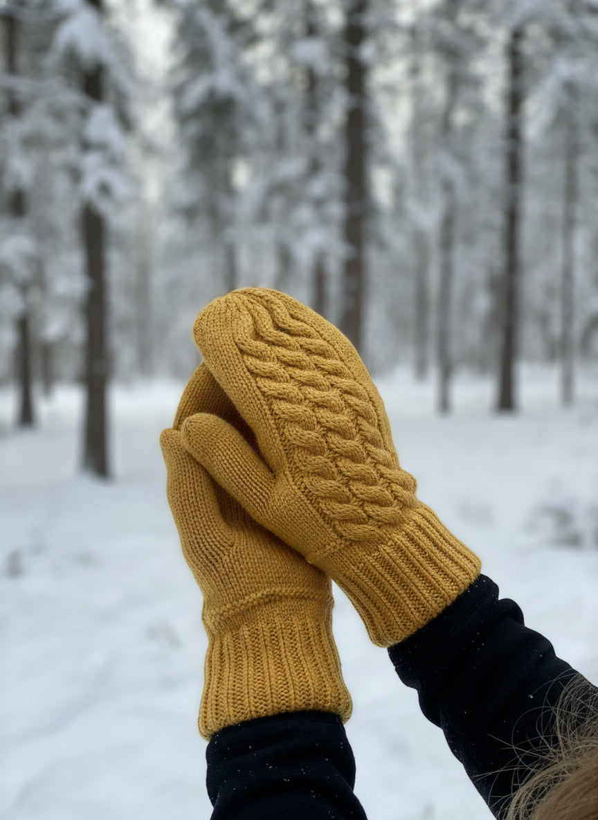 Cable Knit Mittens