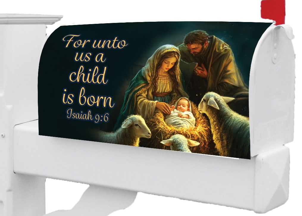 Nativity-Large Mailbox Makeover