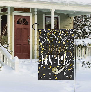 New Years Eve Garden Flag