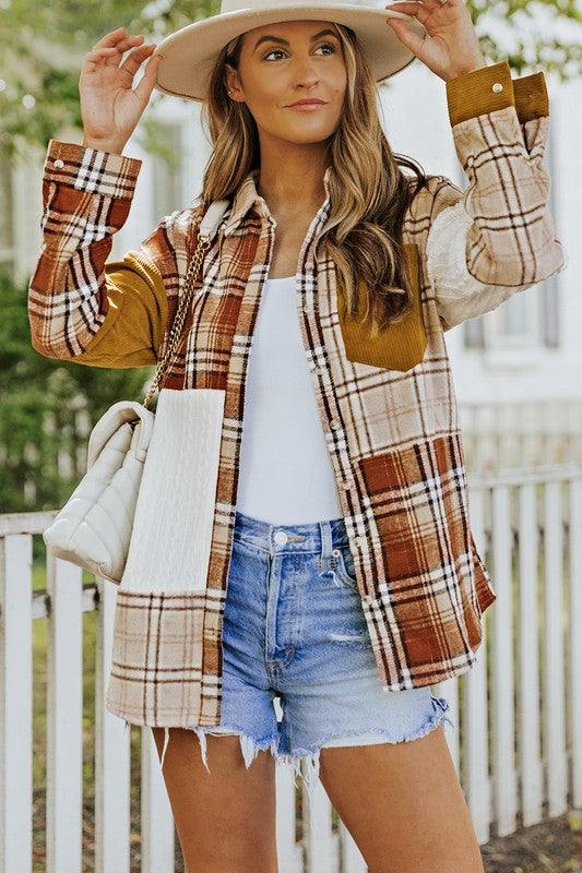 Nikita Color Block Patchwork Shirt Jacket