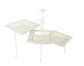 triple tier stands—square