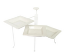 triple tier stands—square
