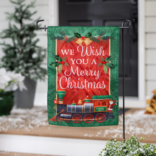 North Pole Express Applique Flag