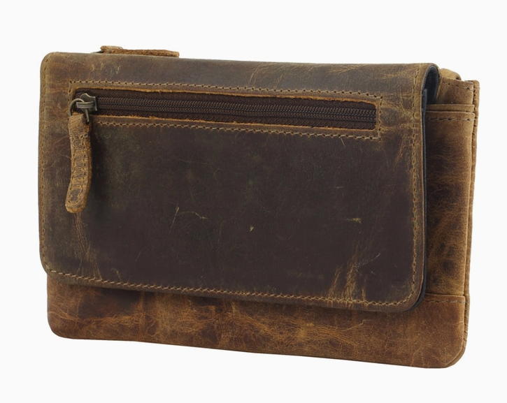 OAK FIRE  LEATHER AND HAIRON WALLET