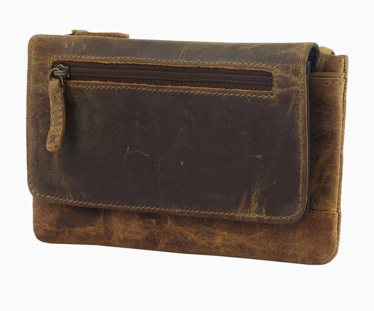 OAK FIRE  LEATHER AND HAIRON WALLET