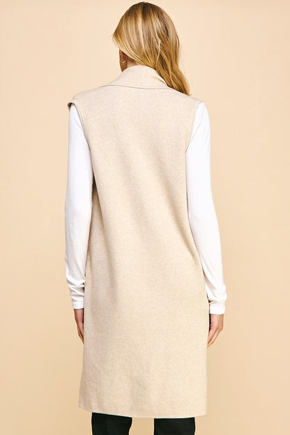 Carrie Slvless Open Knitted Cardigan