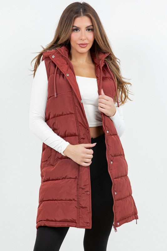 Serena Puffer Long Vest