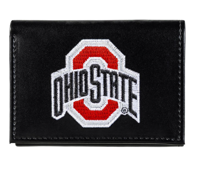 Ohio State University Black Embroidered Wallet w/ RFID Blocking