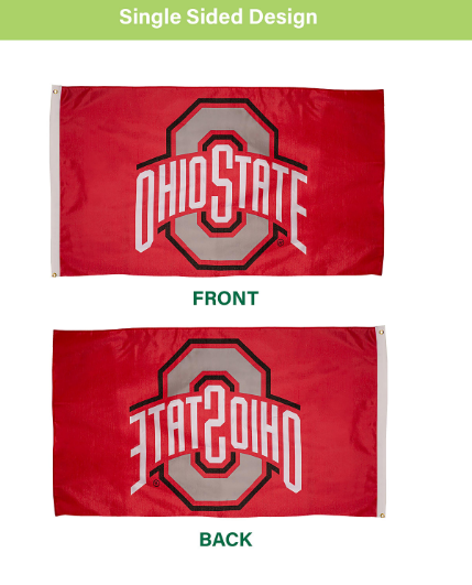 Ohio State University 3x5 Single Sided Flag