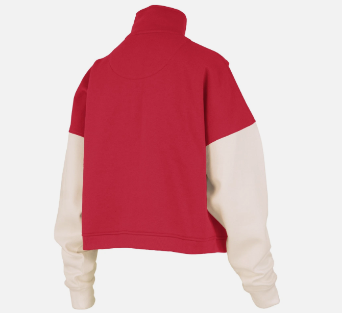 Ohio State Buckeyes Ferrara Long Sleeve Oversized Waist Length Pieced Fleece