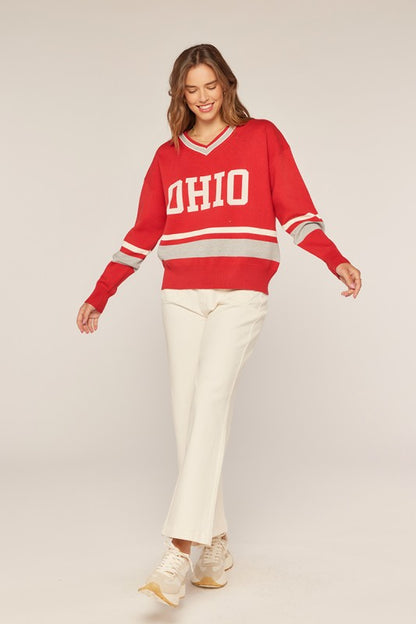 Ohio Logo V Neck Sweater
