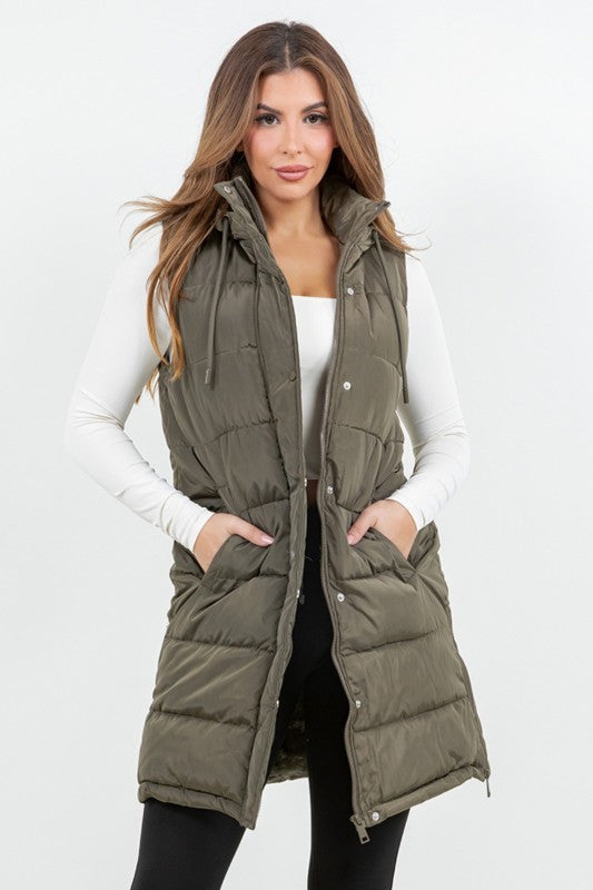 Serena Puffer Long Vest
