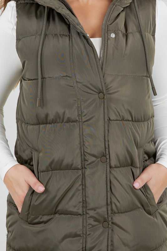 Serena Puffer Long Vest