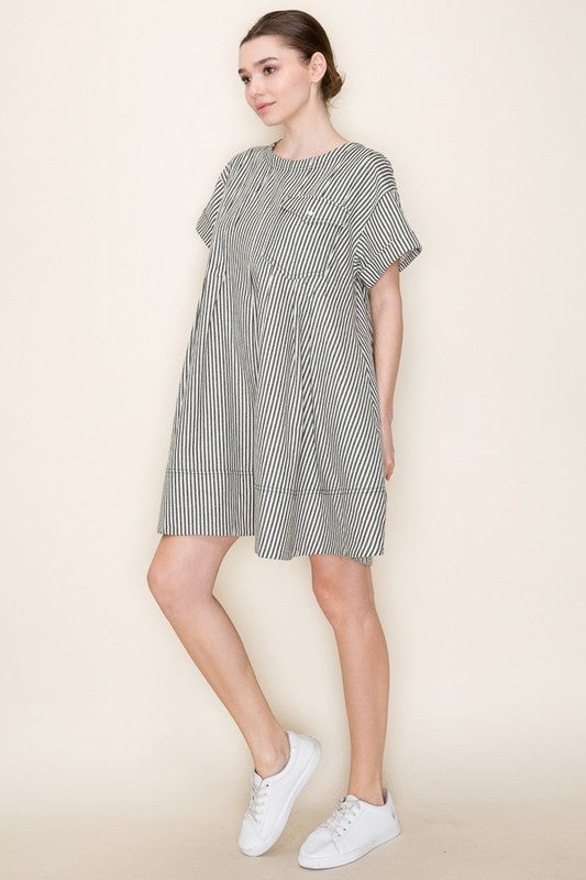 Stripe Swing Short Dress