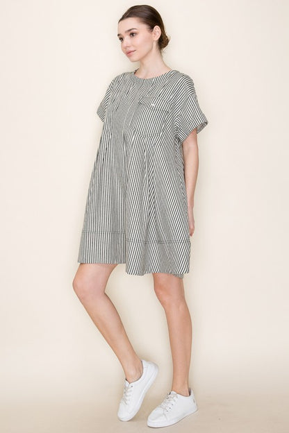 Stripe Swing Short Dress