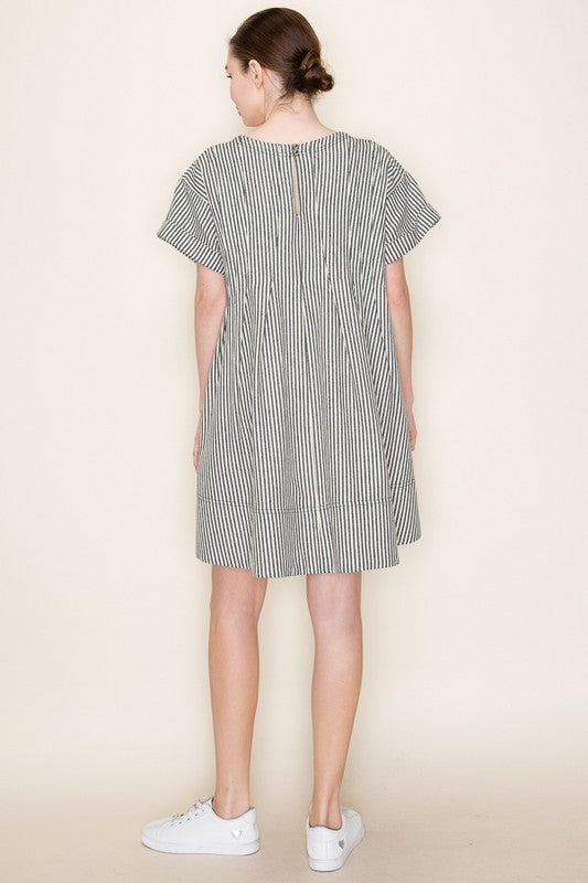 Stripe Swing Short Dress