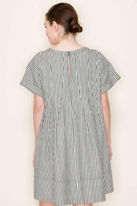 Stripe Swing Short Dress