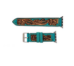 Myra Hand-tooled Leather Watchband