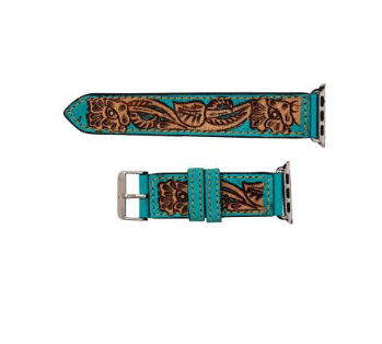 Myra Hand-tooled Leather Watchband