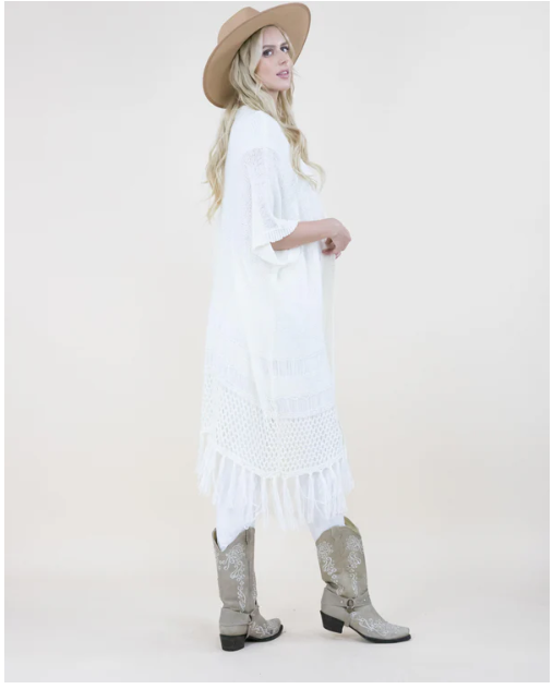 Open Knit Sheer Cardigan