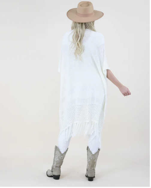 Open Knit Sheer Cardigan