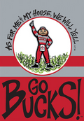 Ohio State Go Bucks House Flag 40 x 28