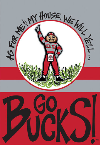 Ohio State Go Bucks House Flag 40 x 28